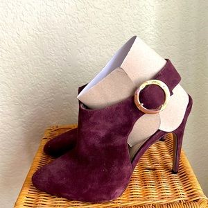 Purple Sam Edelman 3” suede heels